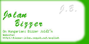 jolan bizzer business card